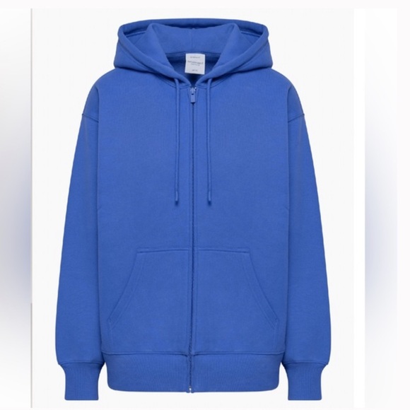 💙 Aritzia Sweatfleece Boyfriend Fit Full Zip Jazz Blue Hoodie S 💙 - Picture 2 of 10